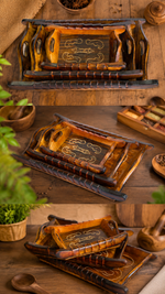 Handcrafted Wooden Serving Tray Set